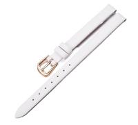 Qgsaghty Bracelet de montre en cuir souple Ultra-fin 6mm-20mm, plusieurs couleurs, bracelet de montre pour femme, Texture unie, Blanc, 10mm