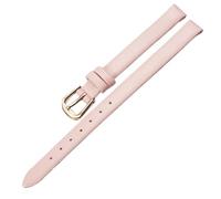 Qgsaghty Bracelet de montre en cuir souple Ultra-fin 6mm-20mm, plusieurs couleurs, bracelet de montre pour femme, Texture unie, Rose Rouge, 11mm