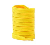 Qgsaghty Lacets plats jaunes pour chaussures, 100cm, 120cm, 140cm, 160cm, Couleur 15, 100cm
