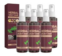 Qguojie Herbal Grey Hair Stuxer Spray avec Polygonum - Couverture de couleurs de cheveux instantanés naturels pour hommes et femmes, Traitement de conditionnement pour les cheveux gris et blancs (6)