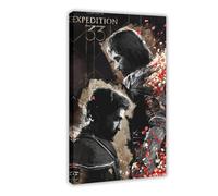 QGVBGF Clair Obscur Expedition 33 Impression sur toile pour décoration de chambre à coucher, bureau, chambre, cadeau 20 x 30 cm