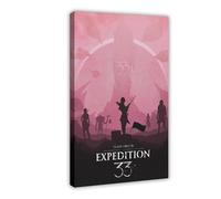 QGVBGF Clair Obscur Expedition 33 Impression sur toile pour décoration de chambre à coucher, bureau, chambre, cadeau 40 x 60 cm