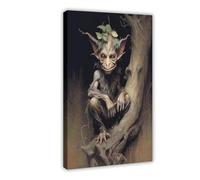 QGVBGF Impression sur toile Dark Fantasy Realm of The Goblin - Décoration murale pour salon, chambre à coucher - 30 x 45 cm