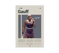 QGVBGF Impression sur toile représentant un joueur de tennis Coco Gauff, décoration de chambre à coucher, bureau, chambre, cadeau 40 x 60 cm