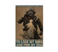 QGVBGF Impression sur toile « Scuba Diving Into The Depths Lose My Mind Find My Soul » - Décoration pour chambre à coucher, bureau, chambre - Cadeau idéal - 20 x 30 cm