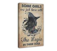 QGVBGF Impression sur toile « Some Girls Are Just Born, The Magic In Their Soul » - Décoration murale pour salon, chambre à coucher - 30 x 45 cm