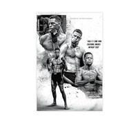 QGVBGF Poster mural Nate Diaz UFC Fighter - Décoration de chambre à coucher, bureau, chambre - Cadeau - 30 x 45 cm