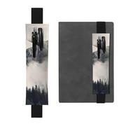 QGWDYYJQ Canadian Smokey Mountain Cliff Trousse à crayons en cuir imprimé, Noir , Taille unique, Pochette à monnaie