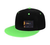QGWDYYJQ Casquette de baseball avec impression contrastée Jupiter Saturne du système solaire, Vert, 4-7