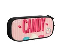 QGWDYYJQ Cotton Candy Trousse de papeterie portable avec imprimé barbe à papa, Noir , Taille unique, Pochette à monnaie