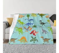 QGWDYYJQ Couverture en micro polaire ultra douce imprimée avec des images de dinosaures