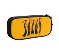 QGWDYYJQ Creative African Culture Trousse de papeterie avec imprimé, Noir , Taille unique, Pochette à monnaie