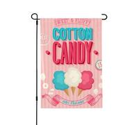 QGWDYYJQ Drapeau de jardin léger imprimé Cotton Candy - Décoration de cour - Décoration de vacances