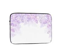 QGWDYYJQ Encadrement de fleurs lilas en fleur imprimée pour ordinateur portable Sac de protection pour ordinateur portable
