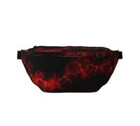 QGWDYYJQ Explosion Burst Sac banane imprimé rouge noir sac banane sac de voyage, Noir , Taille unique
