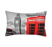 QGWDYYJQ Housse de coussin décorative Motif téléphone de Londres rétro