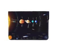 QGWDYYJQ Housse de protection en cuir imprimé Jupiter Saturne pour ordinateur portable Motif système solaire