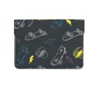 QGWDYYJQ Housse de protection pour ordinateur portable en cuir imprimé graffiti skateboard