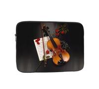 QGWDYYJQ Housse de protection pour ordinateur portable Motif partitions de violon