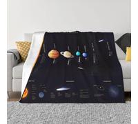 QGWDYYJQ Jupiter Saturne Couverture en micro polaire ultra douce Motif système solaire