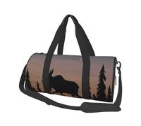 QGWDYYJQ Moose Mountain Pine Tree Wilderness Sac de voyage imprimé Grande capacité
