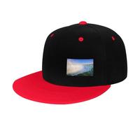 QGWDYYJQ Niagara Falls Casquette de baseball Hip Hop imprimée contrastée pour loisirs en plein air, Rouge, 4-7