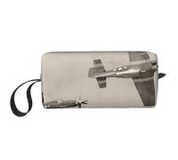 QGWDYYJQ Petit sac de maquillage imprimé avion de la Seconde Guerre mondiale