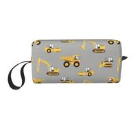 QGWDYYJQ Petit sac de maquillage imprimé camion de chantier sac de rangement portable