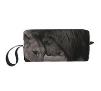 QGWDYYJQ Petit sac de maquillage imprimé lion et lionne