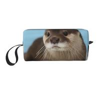 QGWDYYJQ Petite trousse de maquillage avec imprimé loutre mignonne