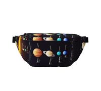 QGWDYYJQ Sac banane avec imprimé système solaire Jupiter Saturne, Noir , Taille unique