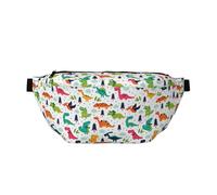 QGWDYYJQ Sac banane coloré imprimé dinosaures sac banane sac de voyage, Noir , Taille unique