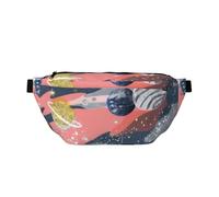 QGWDYYJQ Sac banane imprimé planète sac banane sac de voyage, Noir , Taille unique