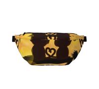 QGWDYYJQ Sac banane imprimé singe mignon couple sac banane sac de voyage, Noir , Taille unique