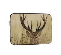 QGWDYYJQ Sac de protection pour ordinateur portable avec motif cerf et faon dans la nature