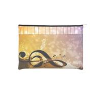 QGWDYYJQ Sac de rangement réutilisable en papier imprimé notes de musique piano violon