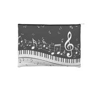QGWDYYJQ Sac de rangement réutilisable en papier imprimé pour clés de piano avec notes de musique