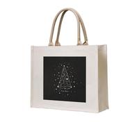 QGWDYYJQ Sac fourre-tout en toile imprimée Constellation Pizza