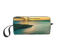 QGWDYYJQ Sunrise Over Hanauma Bay Oahu Hawaï Sac de maquillage imprimé Petit sac de rangement portable