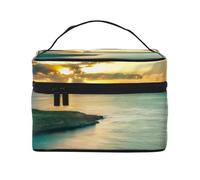 QGWDYYJQ Sunrise Over Hanauma Bay Oahu Hawaii Trousse de toilette imprimée Trousse de toilette