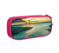 QGWDYYJQ Sunrise Over Hanauma Bay Oahu Trousse à crayons avec imprimé hawaïen, rose, Taille unique, Pochette à monnaie