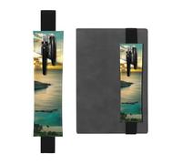 QGWDYYJQ Sunrise Over Hanauma Bay Oahu Trousse à crayons en cuir imprimé Hawaï, Noir , Taille unique, Pochette à monnaie