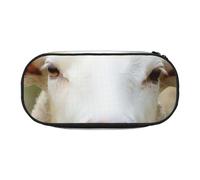 QGWDYYJQ Trousse à crayons amusante avec imprimé animal mignon et coquin, langue de mouton, Noir , Taille unique, Pochette à monnaie