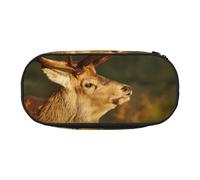 QGWDYYJQ Trousse à crayons avec imprimé cerf animal, Noir , Taille unique, Pochette à monnaie