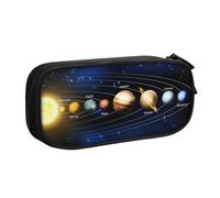 QGWDYYJQ Trousse à crayons avec imprimé « Exploring The Solar System » - Organiseur portable, Noir , Taille unique, Pochette à monnaie