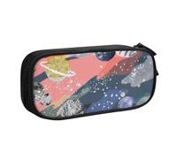 QGWDYYJQ Trousse à crayons avec imprimé planète, organiseur portable, Noir , Taille unique, Pochette à monnaie