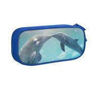 QGWDYYJQ Trousse à crayons avec imprimé Winter The Dolphin, bleu, Taille unique, Pochette à monnaie