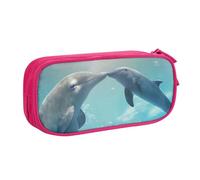 QGWDYYJQ Trousse à crayons avec imprimé Winter The Dolphin, rose, Taille unique, Pochette à monnaie