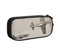 QGWDYYJQ Trousse à crayons avec motif avion de la Seconde Guerre mondiale, Noir , Taille unique, Pochette à monnaie