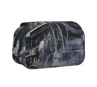 QGWDYYJQ Trousse à stylos à double clapet avec motif train à vapeur et nuages, Noir , Taille unique, Pochette à monnaie